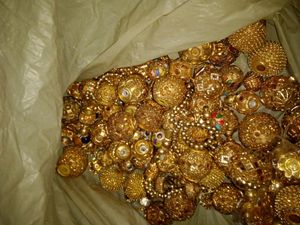 Big Ball Size Golden Beads Mix Material