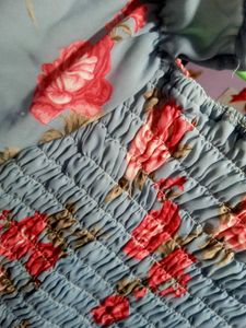 Floral Print Smocked Top