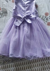 Cute Purple Party Dress With Cotton Lining