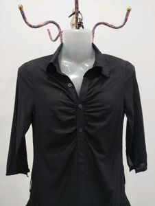 Black Ruffled Mini Dress