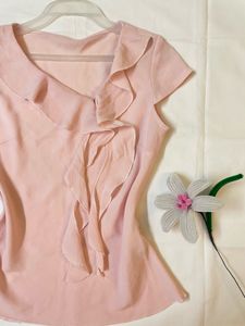 Pink Ruffle Top