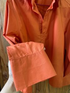 Vintage Orange Popover Blouse