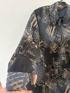 Patterned Button-Down Shirt