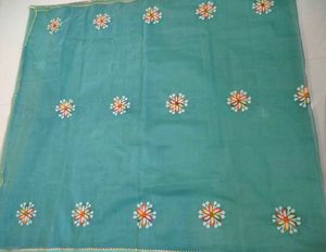 Green Embroidered Saree