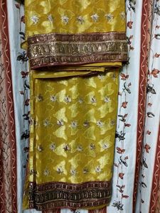 Gorgeous Gold Embellished Saree