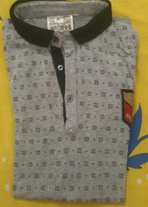 Patterned Polo Shirt