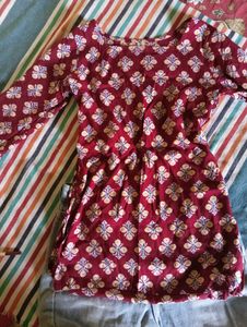 Square neck Patterned Tunic Top