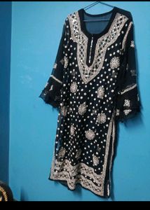 Chikankari Mirror Work Kurta With shameez