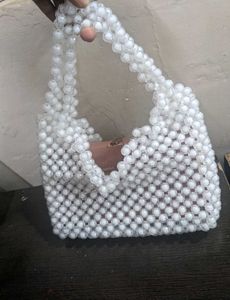 White Beaded Purse