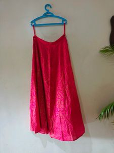 Pink With Golden Details Ethnic Skirt