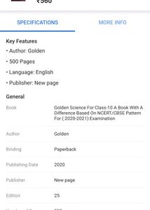 Class 10 - Golden Science Guide (With SamplePaper)
