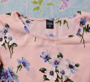 Cute pink bell-sleeve top!