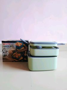 Bento Two Layer Lunch Box With Spoon