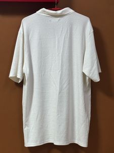 White Textured Polo T-Shirt