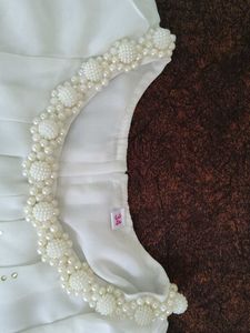 Frock And Chanderi Skirt With White Top
