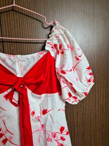 URBANIC Floral Pink and Red Dress | 36