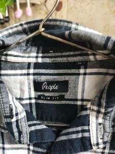 Men Branded Checkered Shirt
