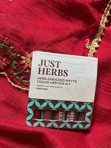 JUST HERBS Liquid Lipstick Kit 🌸✨