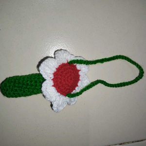 Crochet Flower lipstick holder