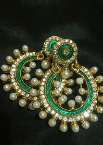 Pearl With diamonds Earring Set