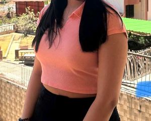 Pink polo Crop Top
