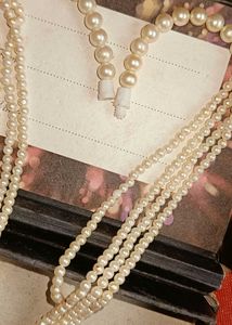 beautiful  white  beads chains