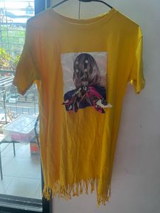 Very Cute Yellow Short Tshirt Dress