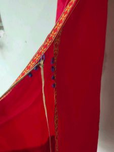 Embroidered Red Kurta