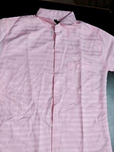 Pink Striped Button-Down Shirt