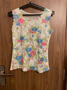 Floral(glittery) Lace Top ✨