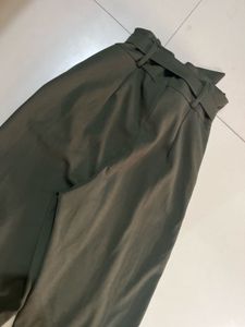Olive Green Wide Leg Pants