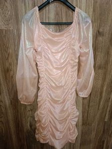 Blush Pink Ruched Dress