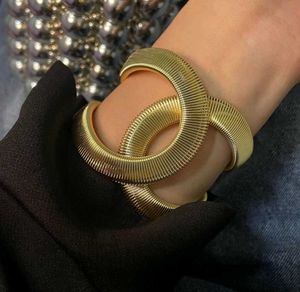 Gold Statement Bangle Bracelet