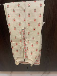 Off White Party Wear Mirror  And Stone  Dress