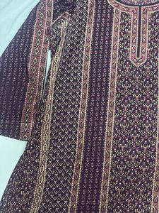 traditional printed Purple Kurta