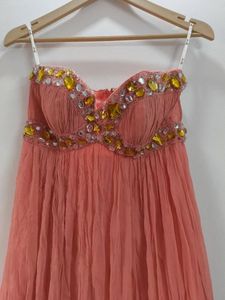 Peach prom dress