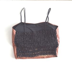 Brown Leather Corset Top