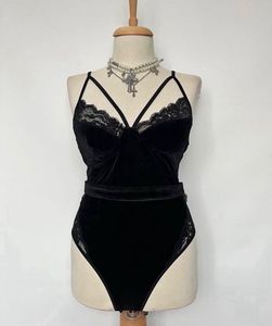 Black Velvet Lace Bodysuit