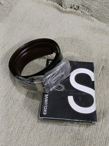 Stylish New Reversible Brown & Black Leather Belt