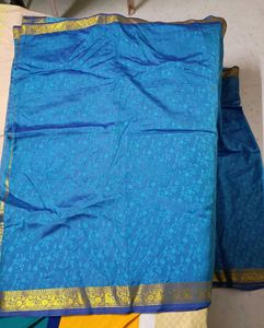 Floral Blue saree