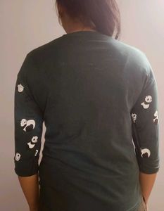 Cute Panda Print Top