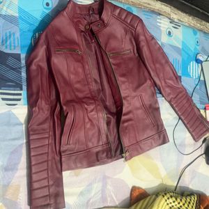 Burgundy Leather Jacket