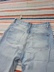 Zara High Waisted Ripped Jeans