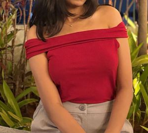 Red Off-Shoulder Top