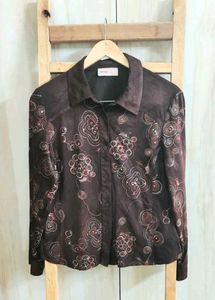 Brown Embroidery Work  Size-36