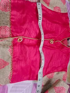 Pink &amp; Golder Kurta Set