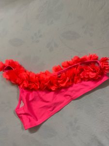Hot Pink Floral Swimsuit Top