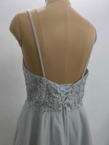 Silver Sequin Tulle Party Dress