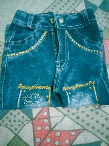 Embroidered Denim Jeans