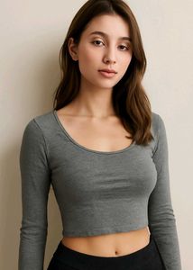 Gray Long Sleeve Top 🩶